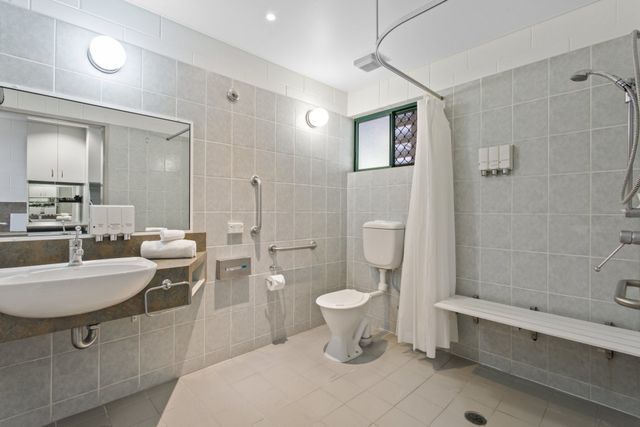 Accessible Bathroom With a Sink — Capricorn Motel & Conference Centre In Parkhurst, QLD