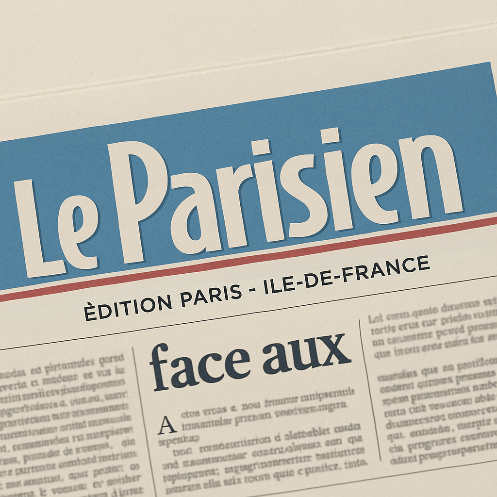 Un gros plan d'un journal le parisien