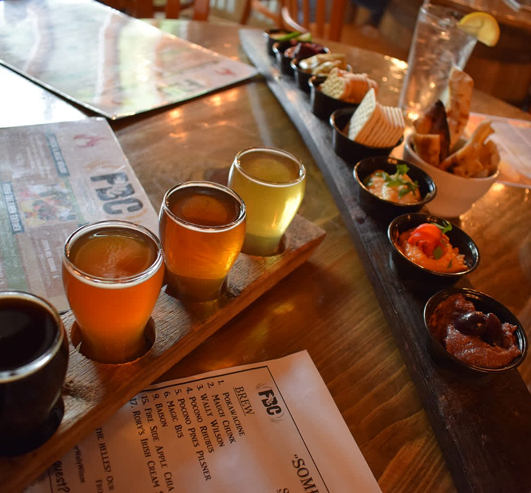 Pocono Brewery Company, beer flight