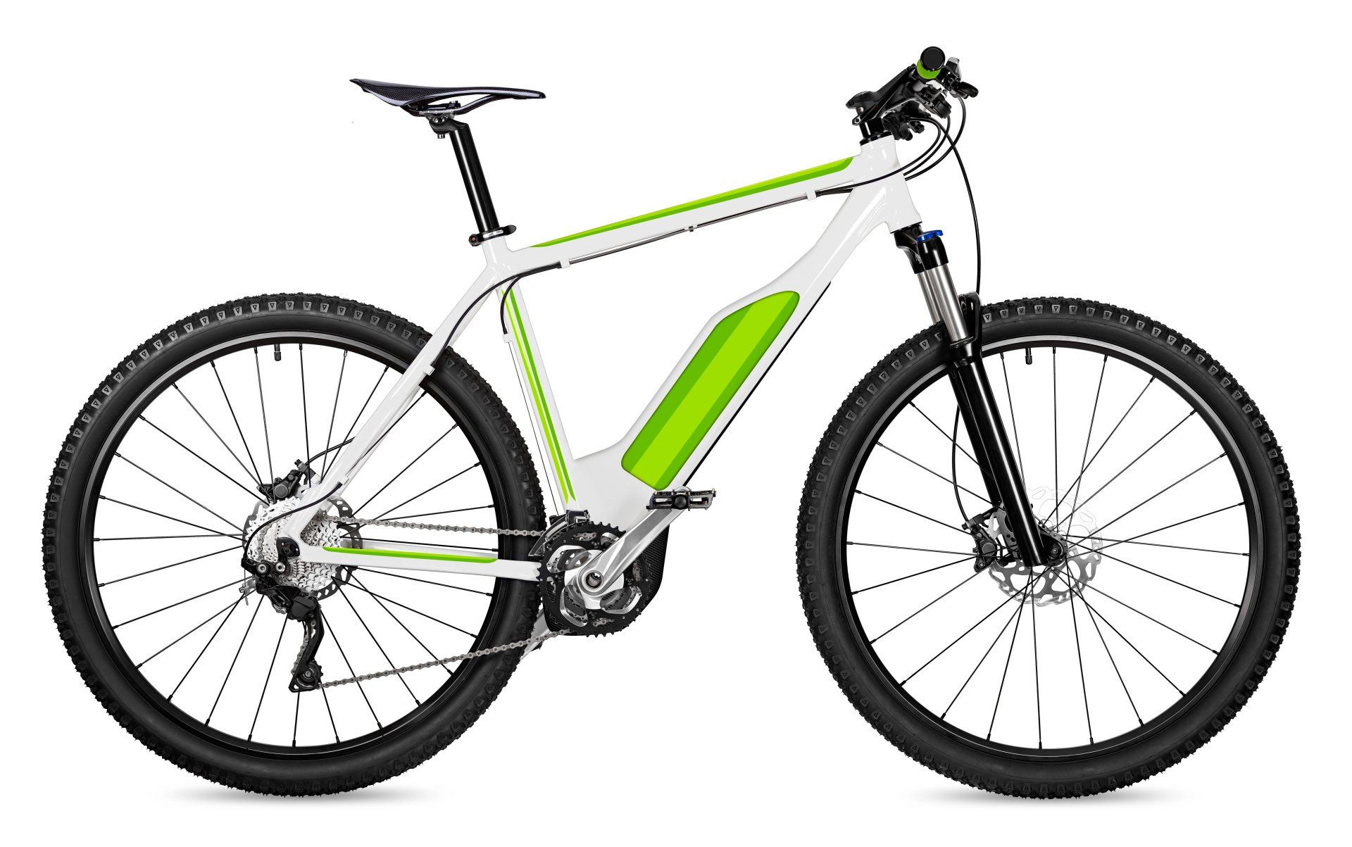 e-bike grigia e verde
