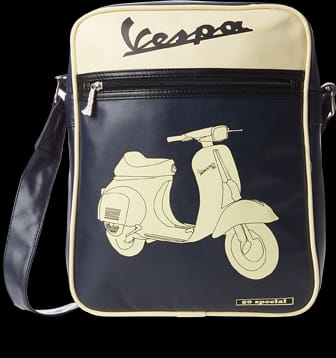 borsa a tracolla Vespa blu e beige