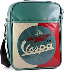 borsa a tracolla Vespa rossa, beige e verde acqua
