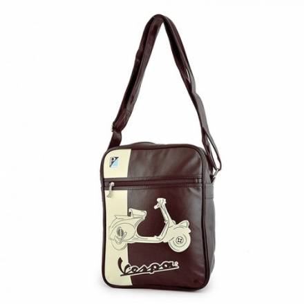 borsa a tracolla Vespa marrone e beige
