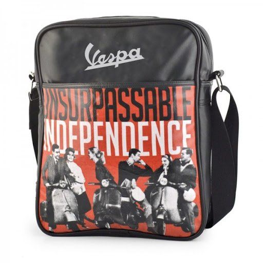 borsa a tracolla Vespa nera e rossa