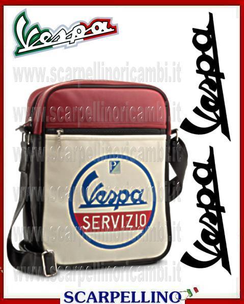 borsa a tracolla Vespa beige e rossa