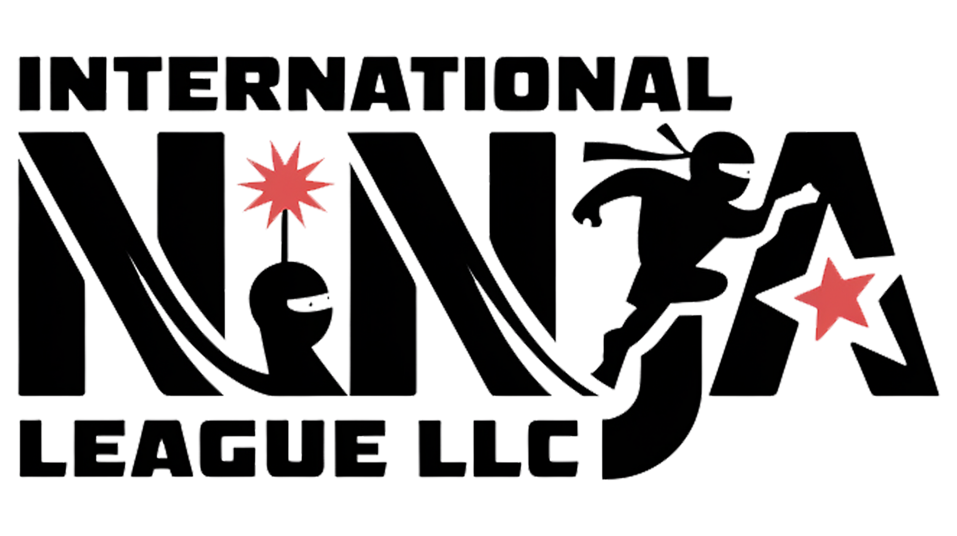 International Ninja League LLC logo: Black ninja figure leaping, red star, stylized text.
