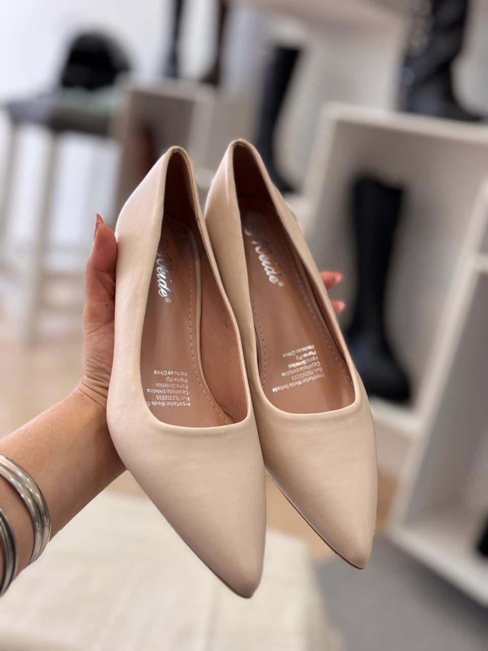 Stilettos weide  Taco 5 cm Beige