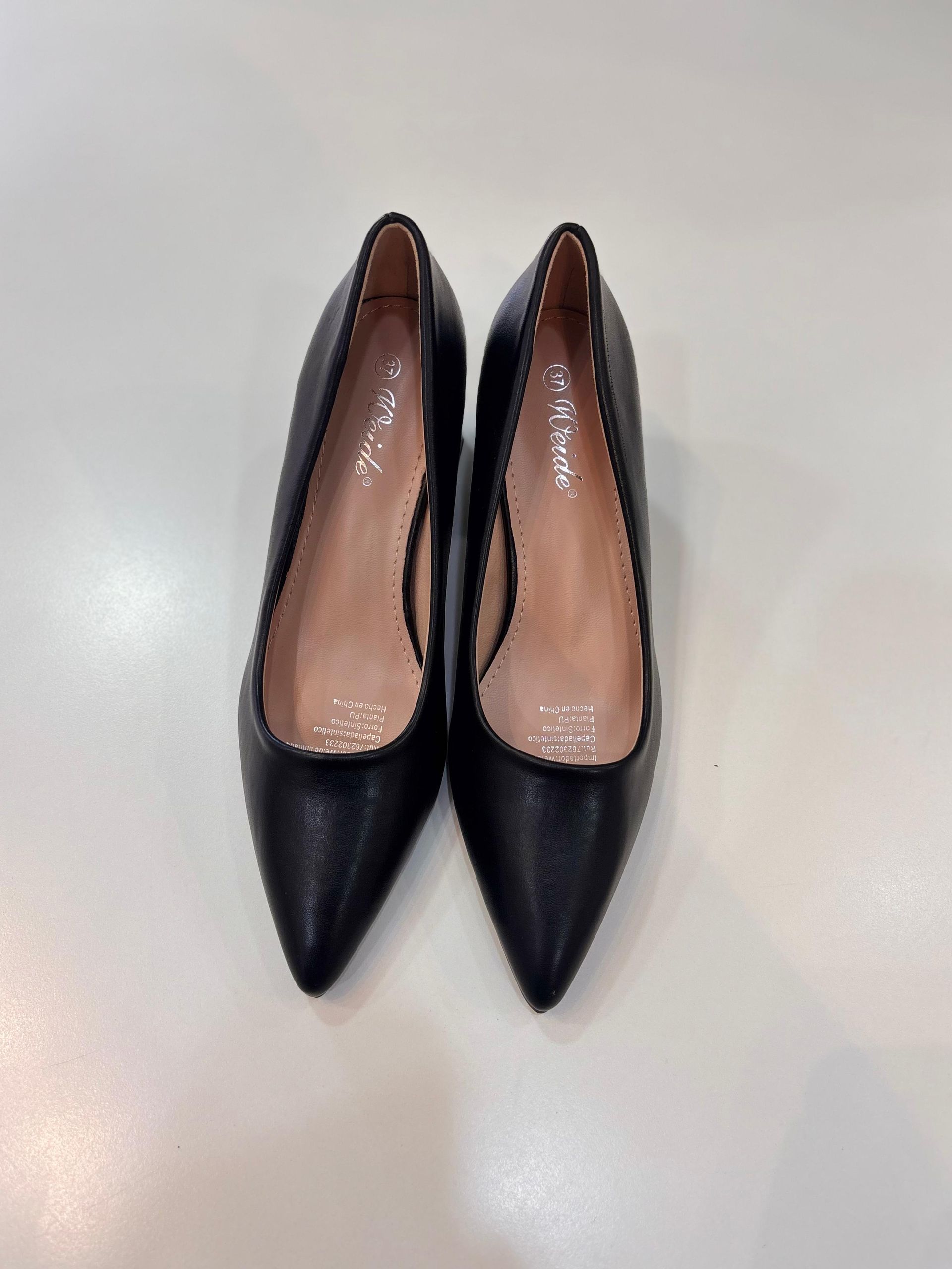 Stilettos weide  Taco 5 cm Negro