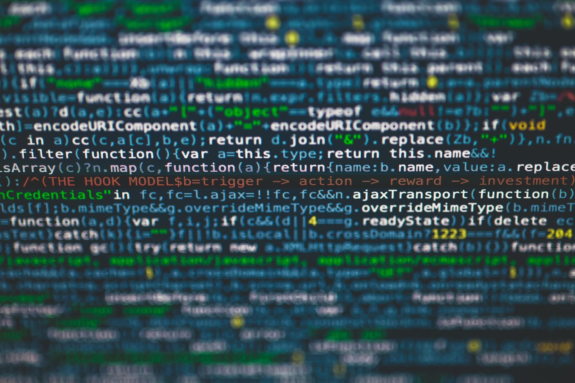 Uma tela de computador com muito código