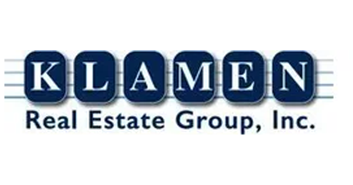 Logo for Klamen Real Estate Group, Inc. and a BBB Accreditation badge showing a A+ rating.