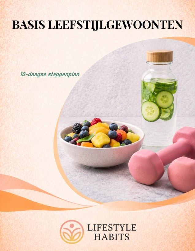 Basis Leefstijlgewoonten: 10-daagse stappenplan. Ebook cover. Lifestyle Habits