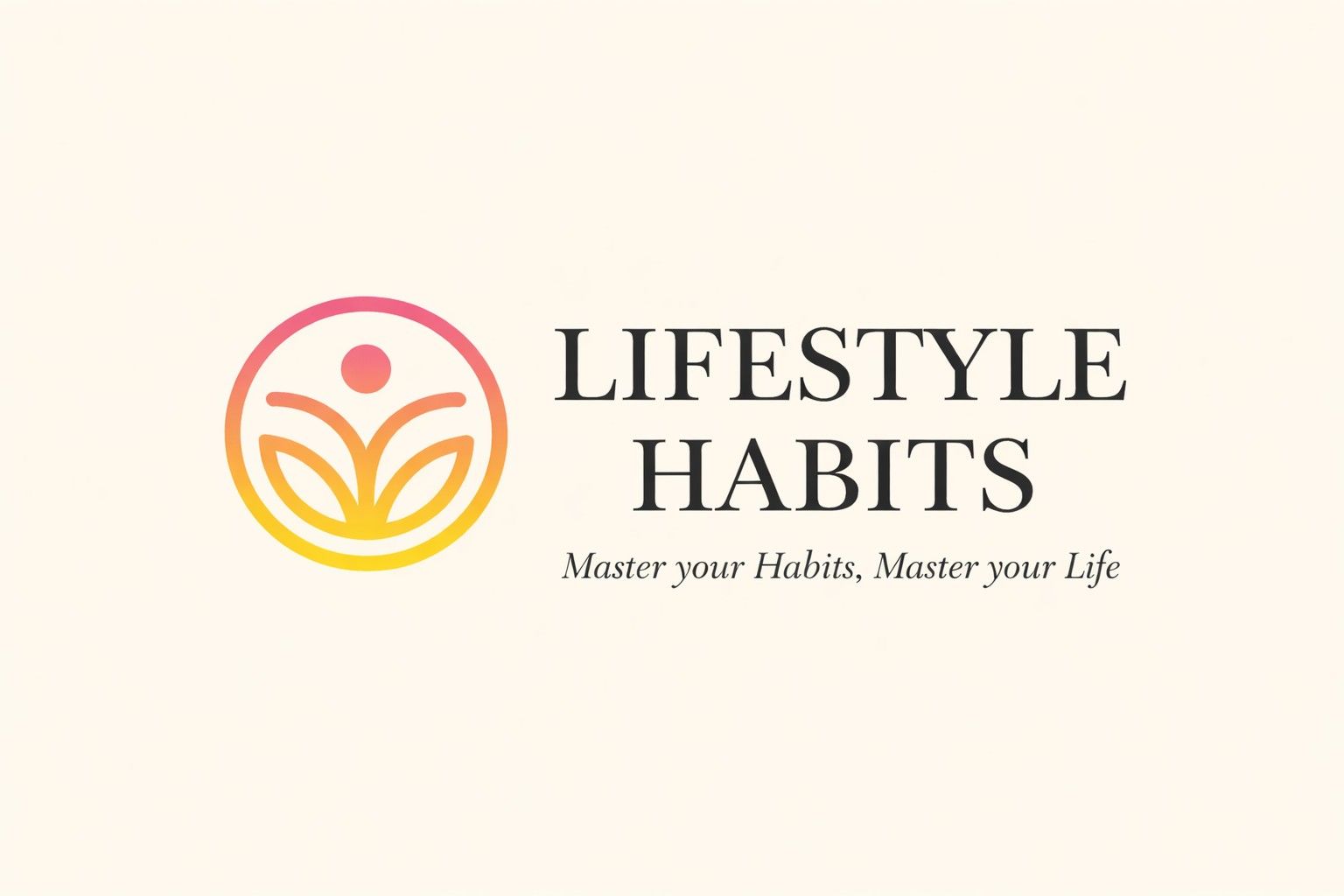 Logo Lifestyle Habits. Master your Habits, Master your Life