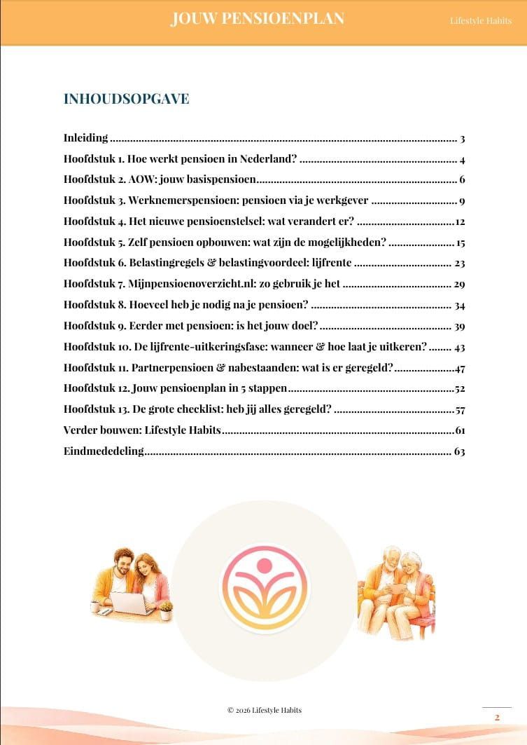 Jouw pensioenplan: inzicht & (extra) pensioen opbouwen. Lifestyle Habits