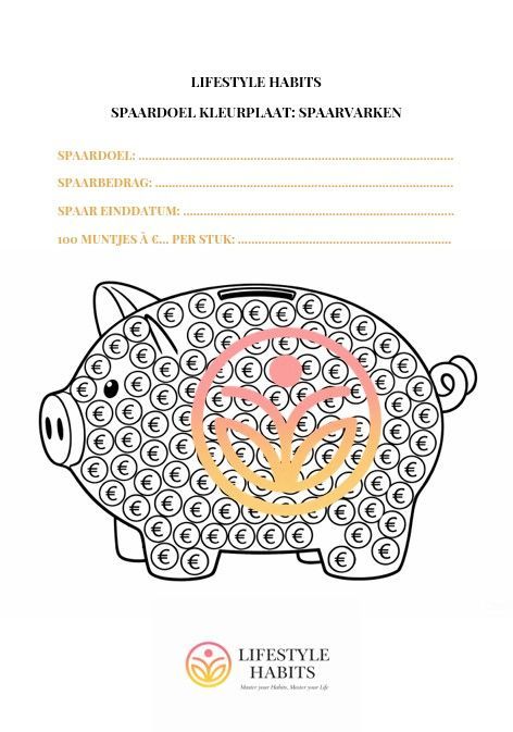 Spaarkleurplaten: bereik je spaardoel op een leuke manier! (PDF)