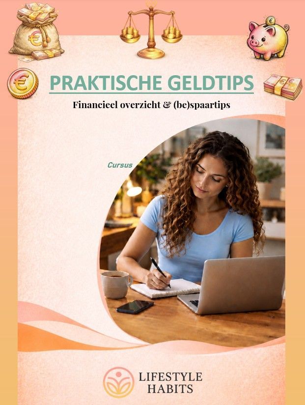 Praktische Geldtips: financieel overzicht & (be)spaartips. Cursus - ebook: cover. Lifestyle Habits