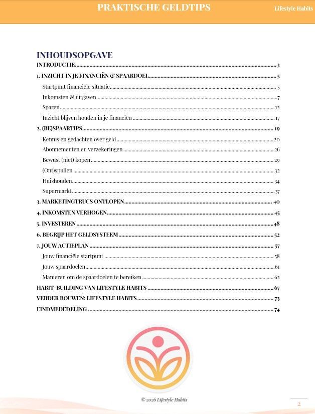 Praktische geldtips: financieel overzicht & (be)spaartips. Cursus - ebook (PDF)