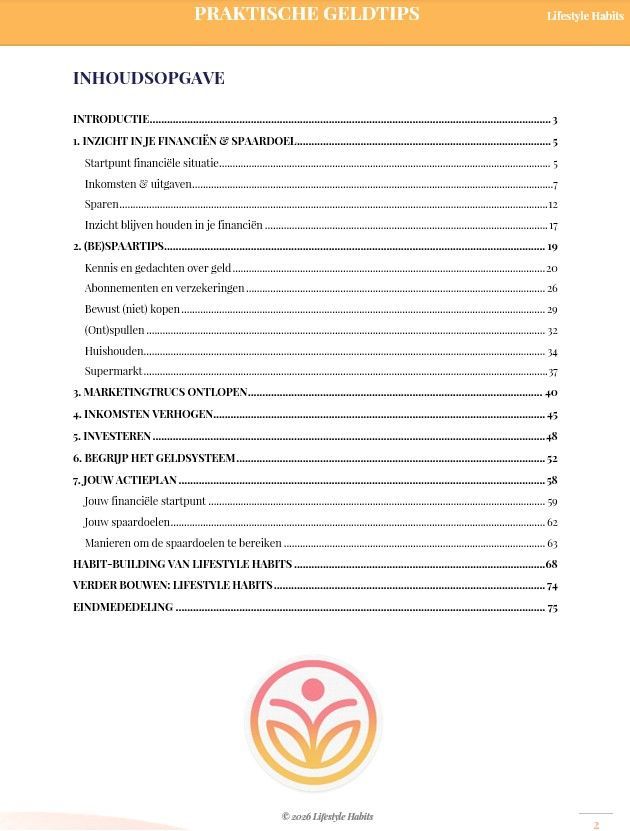 Praktische geldtips: financieel overzicht & (be)spaartips. Cursus - ebook (PDF)