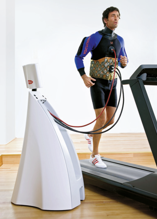 Man running on a Hypoxi fat loss machine
