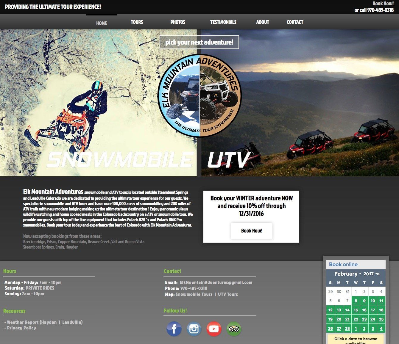 Steamboat Website Design