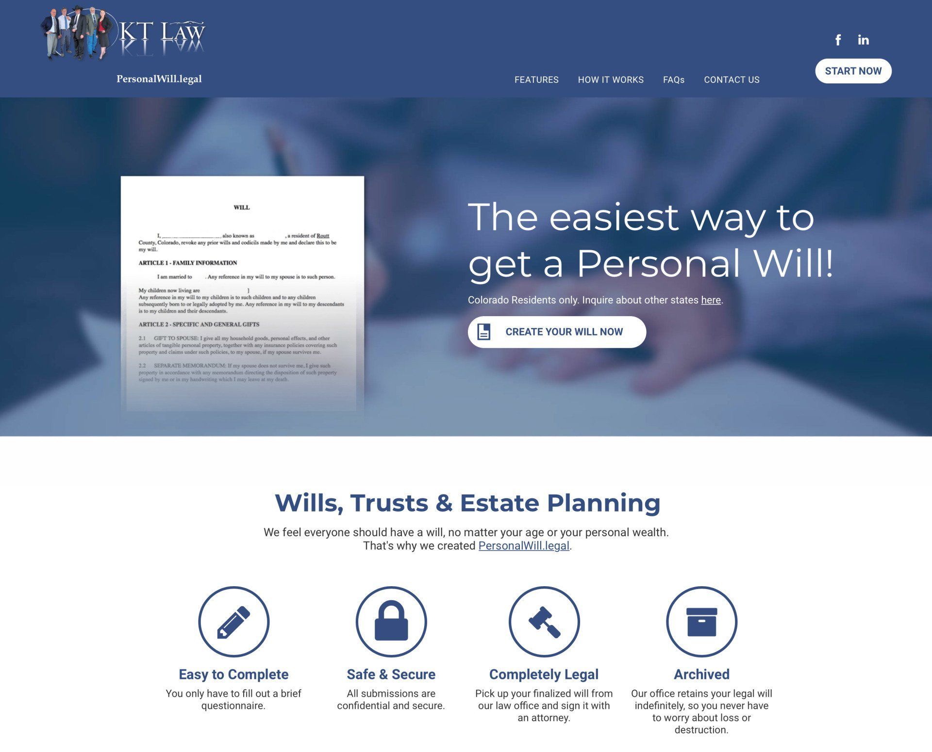 Get a Personal Will
