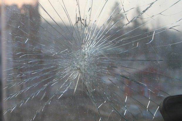 A Close-up Of a Broken Glass Window | Perth, WA | Perth Windscreens and Autoglass
