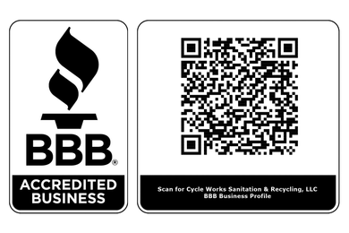 A QR code and A BBB Accredited Business Logo