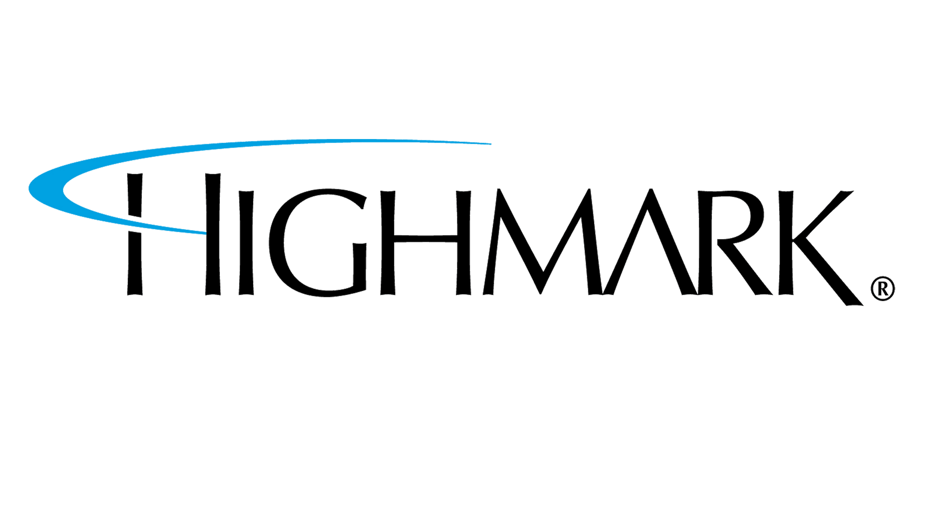The logo for highmark is blue and black on a white background.