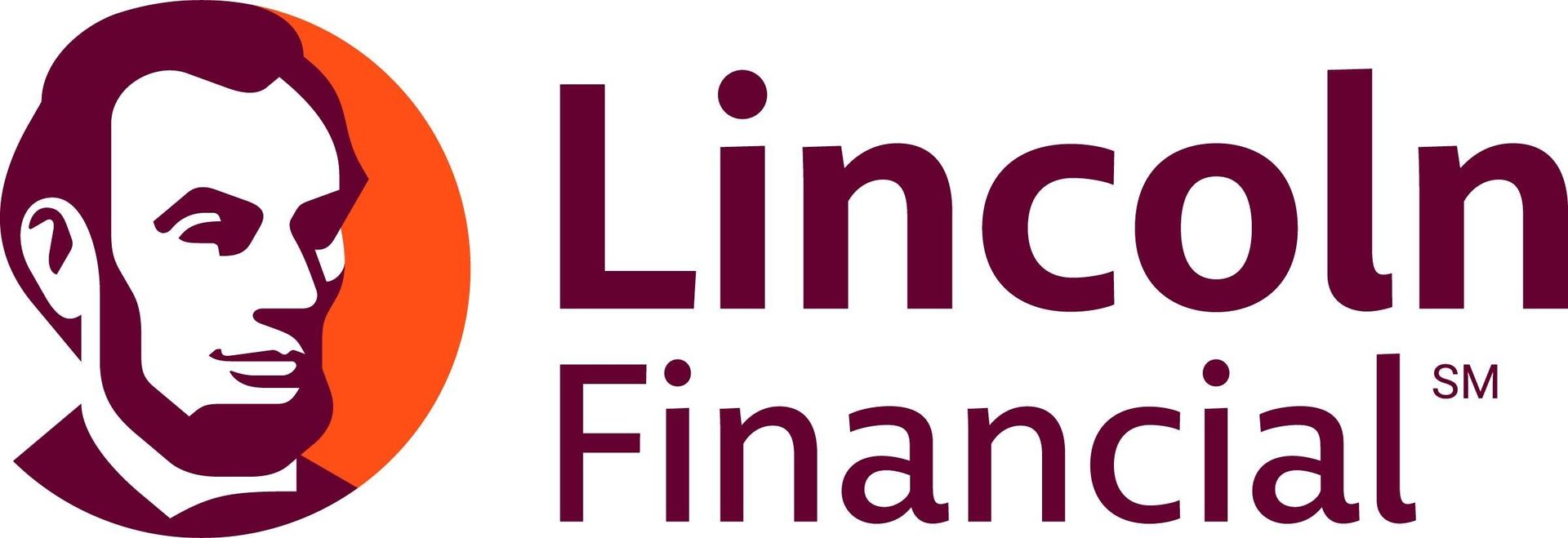 A logo for lincoln financial with a picture of abraham lincoln