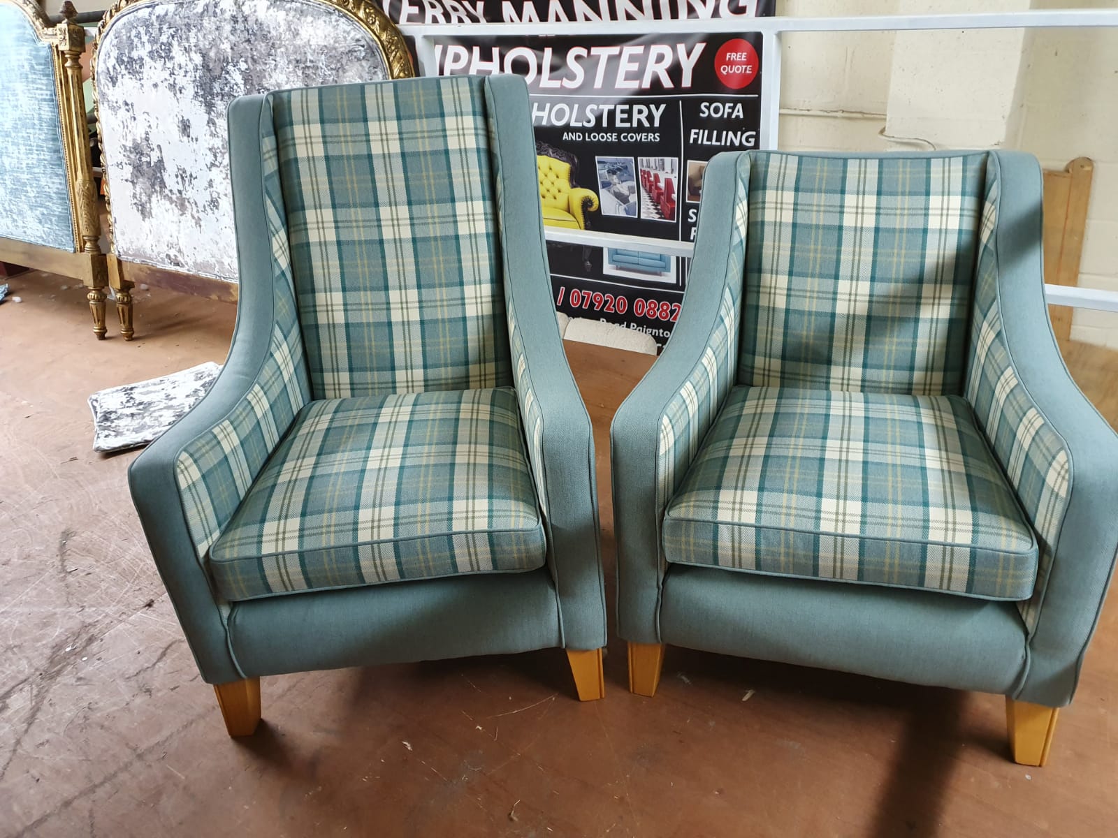 patterned chairs