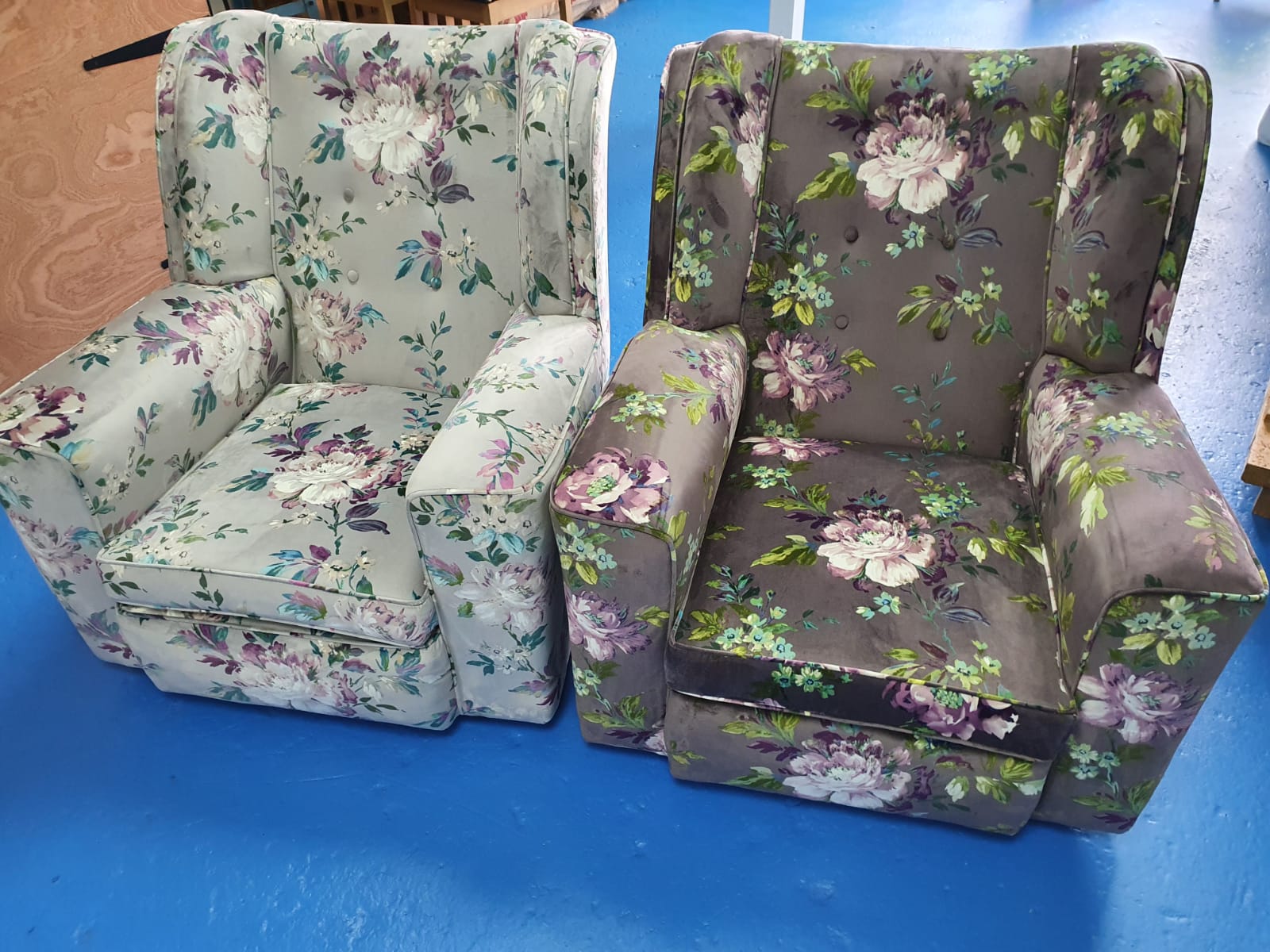 traditional red sofa