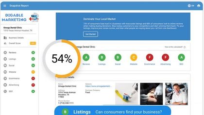 A screenshot of a digable snapshot report.
