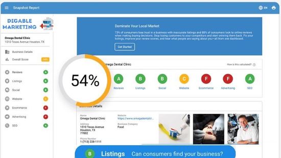A screenshot of a digital snapshot report.