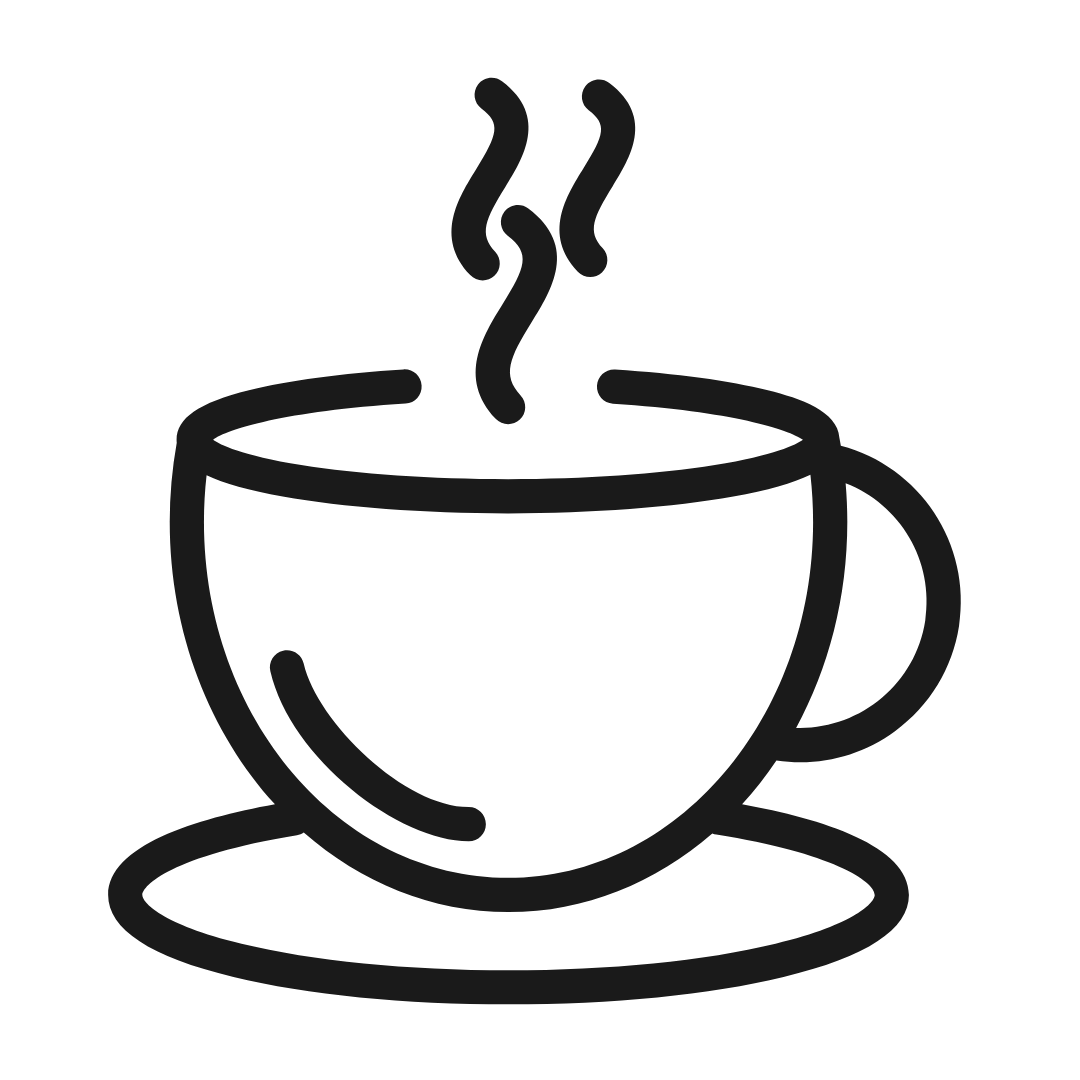 A cup of coffee with steam coming out of it on a saucer.