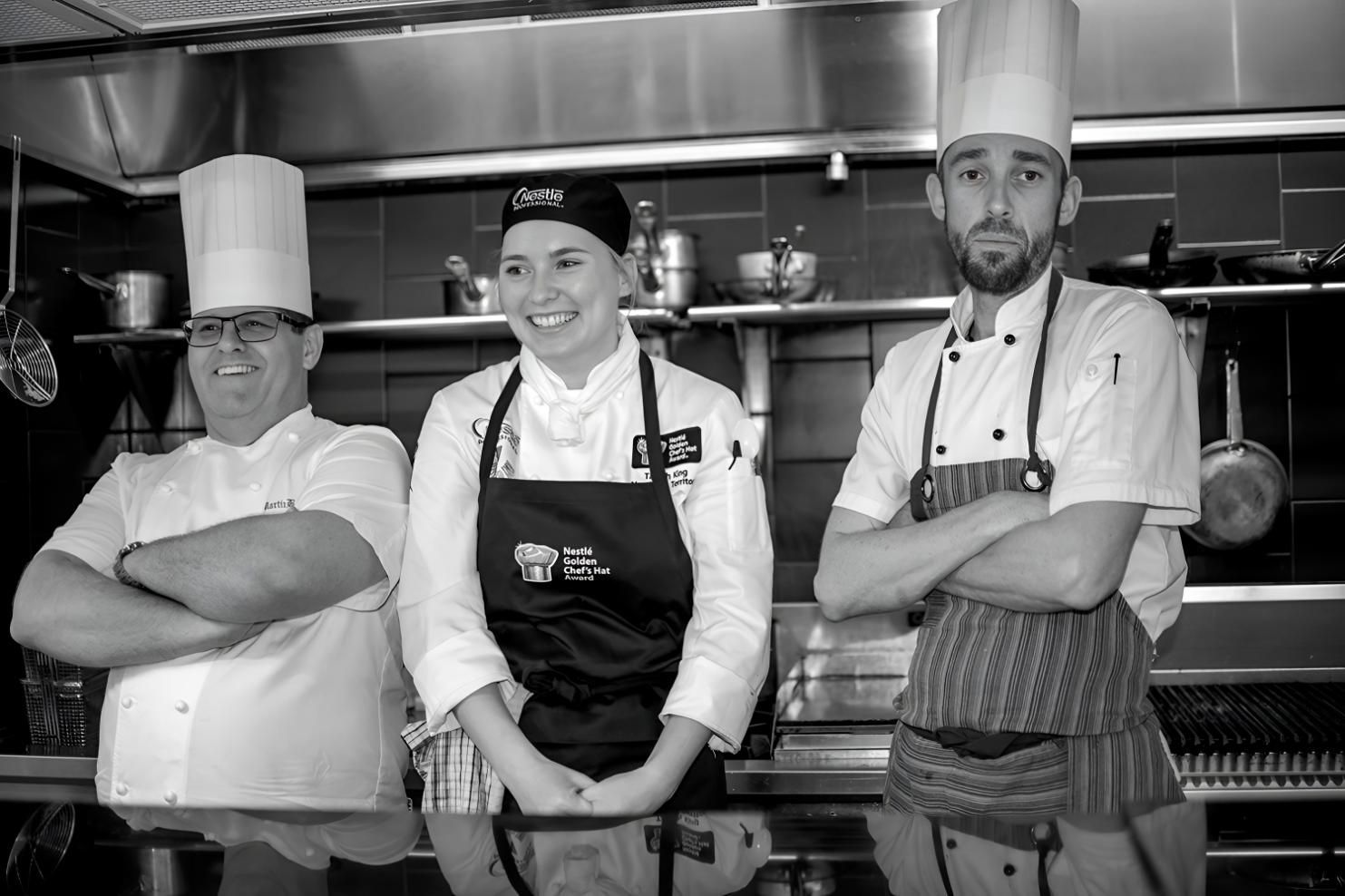 Chefs in a Kitchen, Smiling and Posing — Up Here Photography in Palmerston, NT
