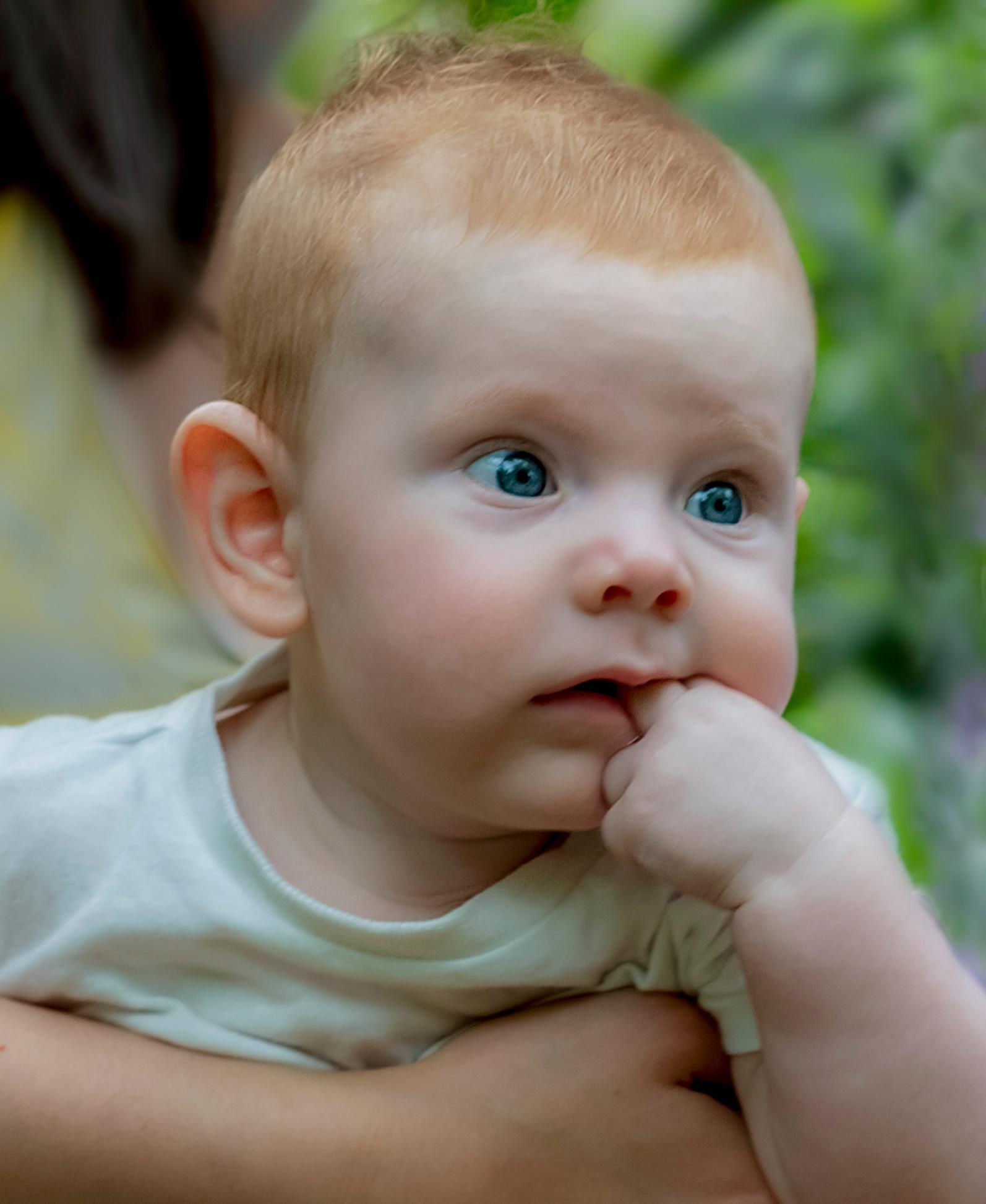 Baby With Red Hair and Blue Eyes — Up Here Photography in Rosebery, NT