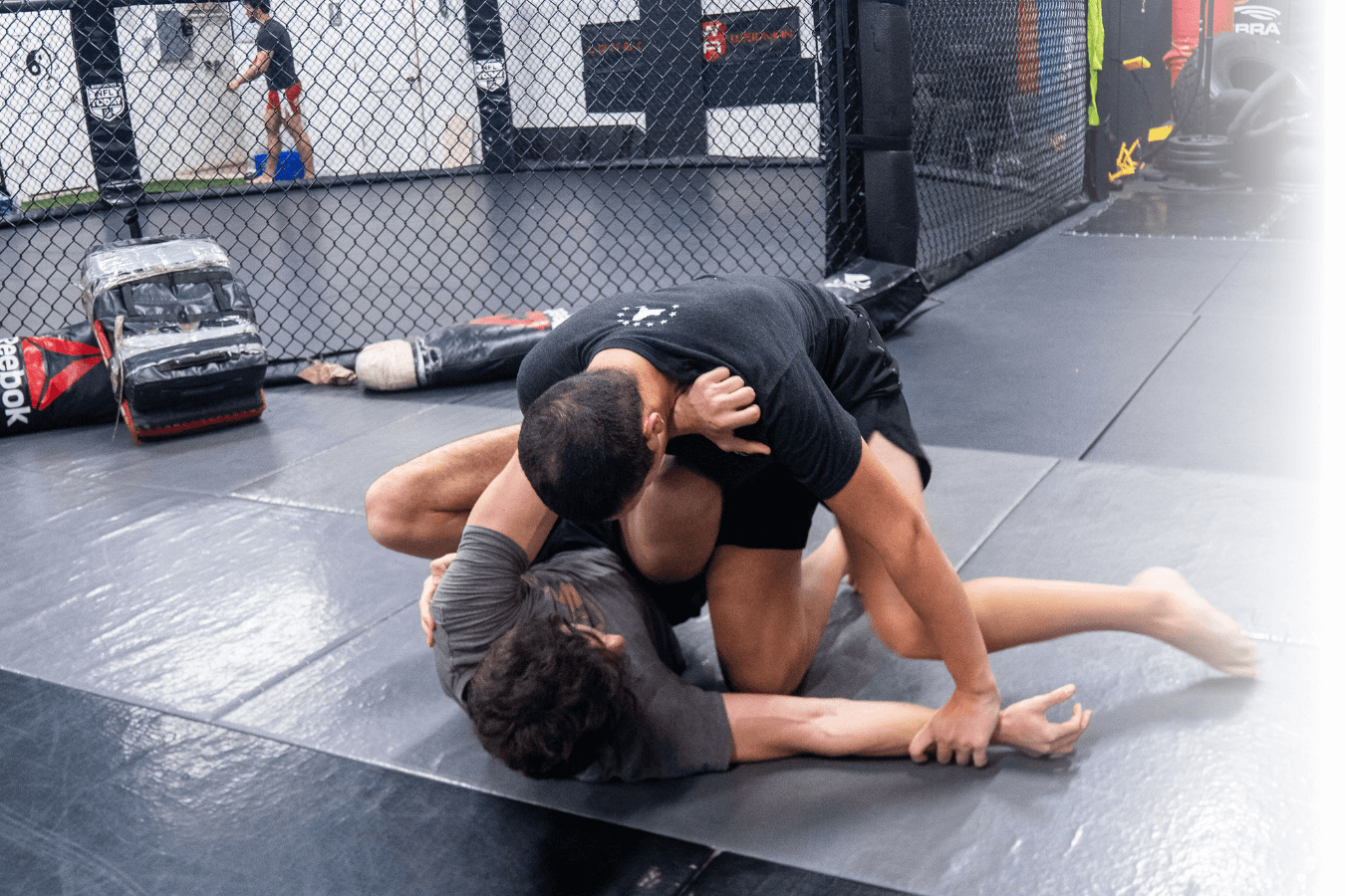 Students training striking and footwork at Ray Longo's Mixed Martial Arts in Garden City, NY.