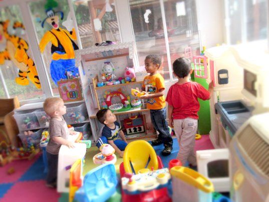 children playing at day care