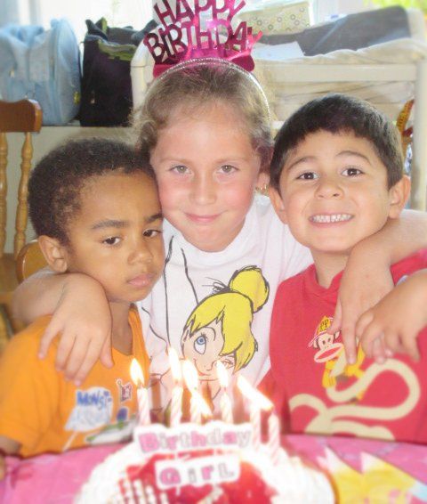 children celebrating a birthday