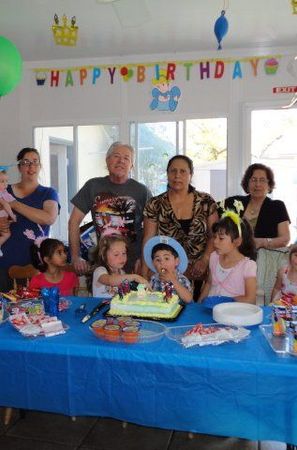 Family Celebrating Birthday at Our Local Day Care Center