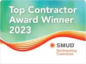 A sign that says top contractor award winner 2023