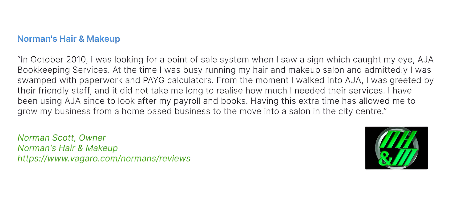 Norman's Hair & Makeup — AJA Bookkeeping Services In Cairns, QLD