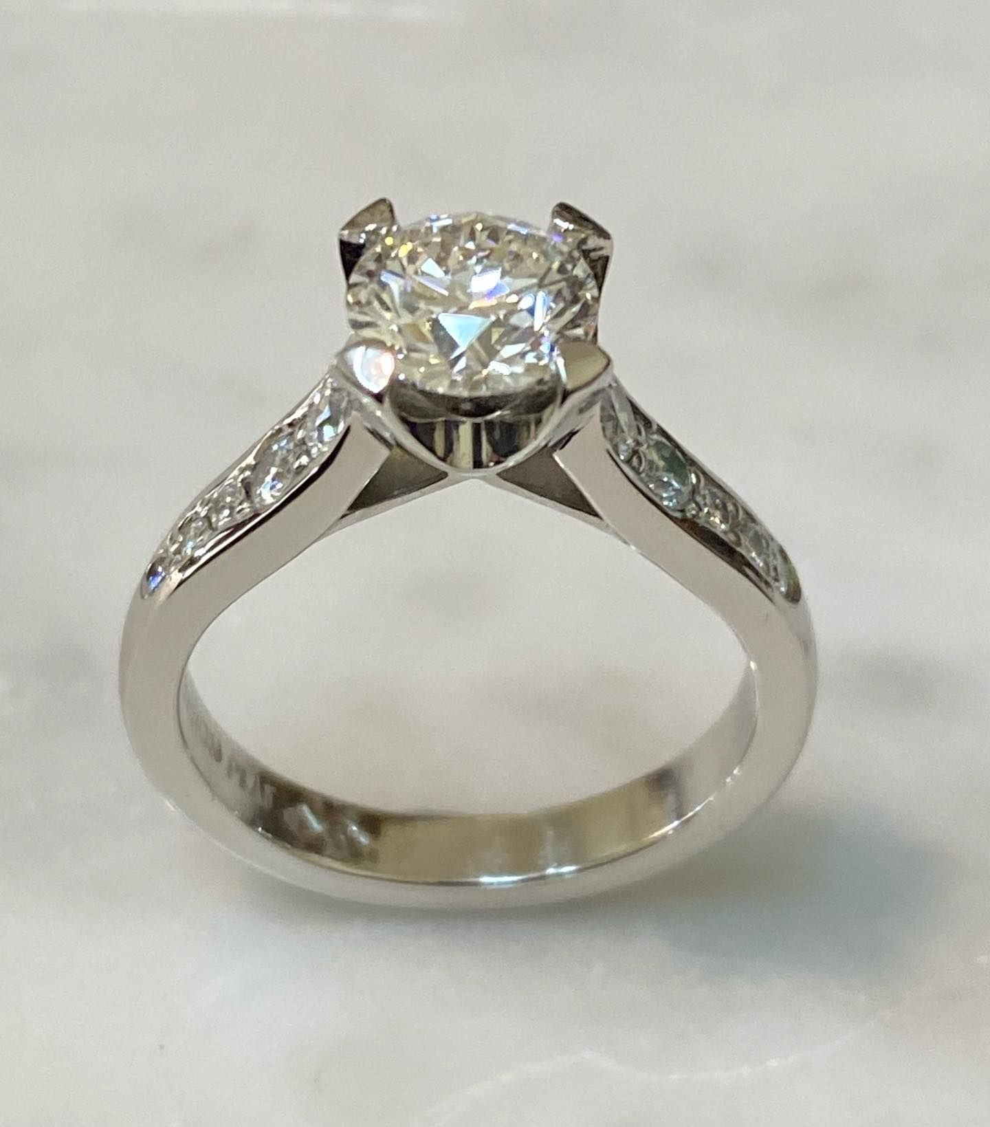 Diamond Engagement Ring With A Large Center Stone — Burchell's Jewellers In Bowral, NSW