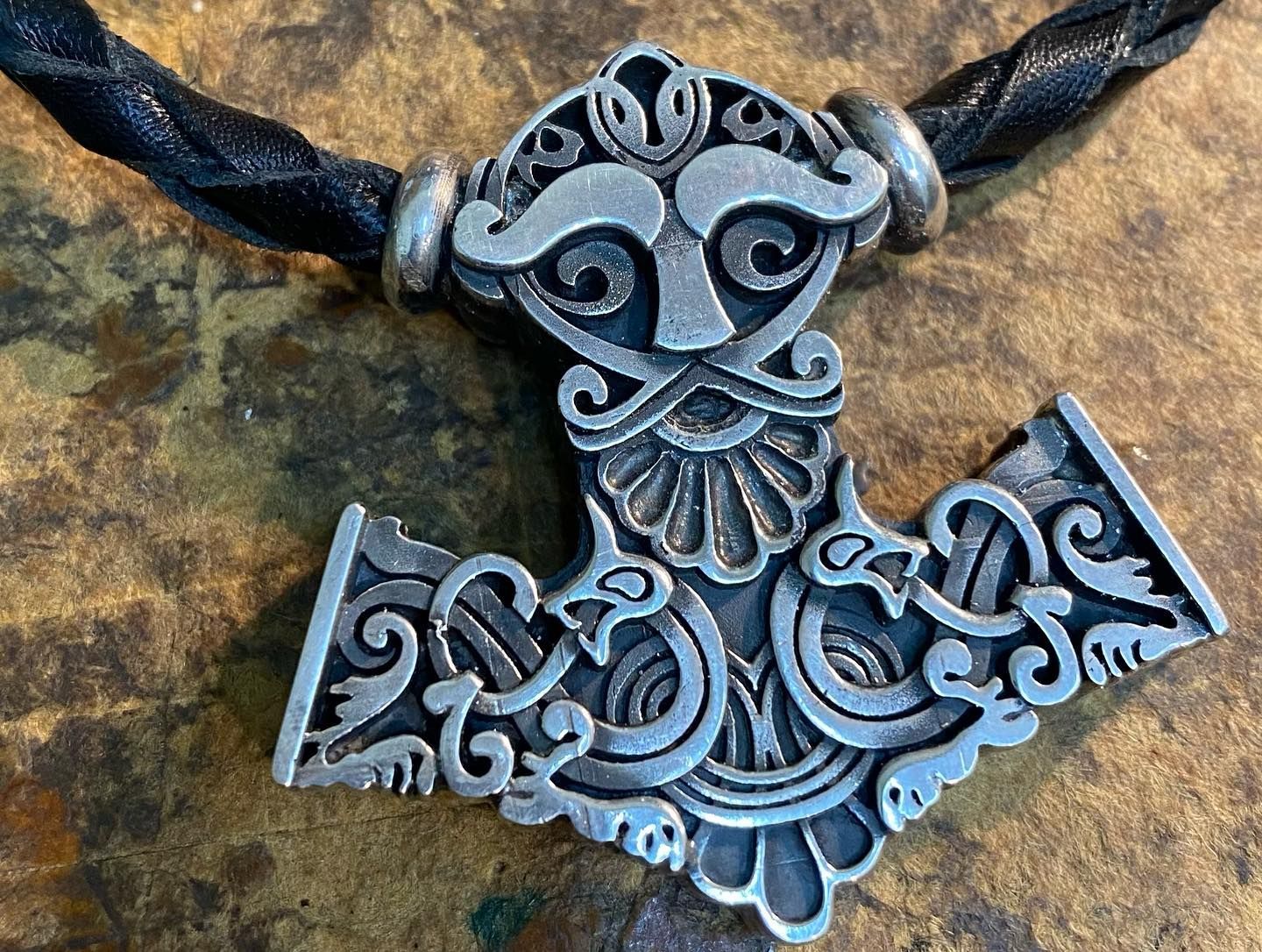 A Pewter Pendant On A leather Strap — Burchell's Jewellers In Bowral, NSW