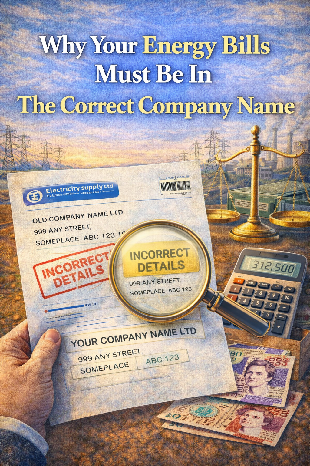 Are your energy invoices in the correct company name?