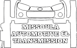 Black-and-white logo of a car lift with “Missoula Automotive & Transmission” text