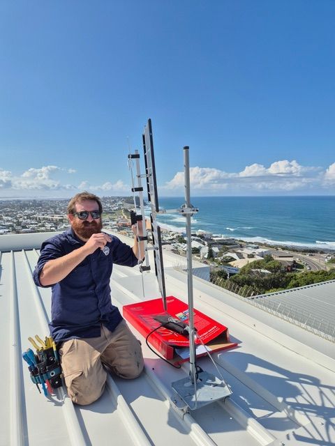 Television Antenna Mounted — Powered By JBES In Sandgate, NSW
