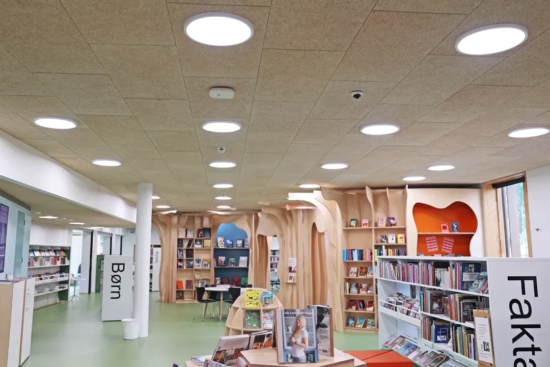 vrå skole belysning til bibliotek