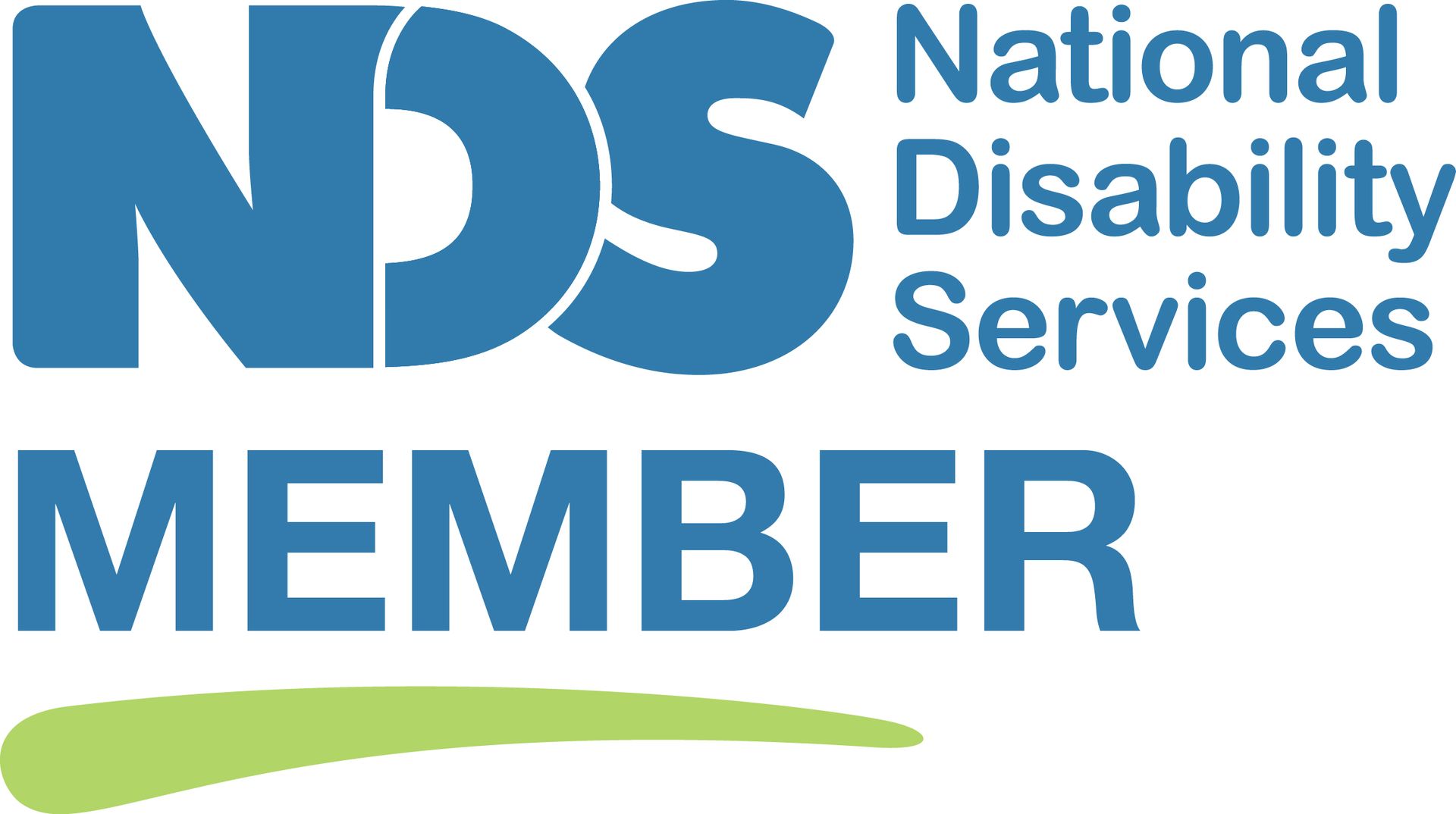 Logo for National Disability Services: blue 