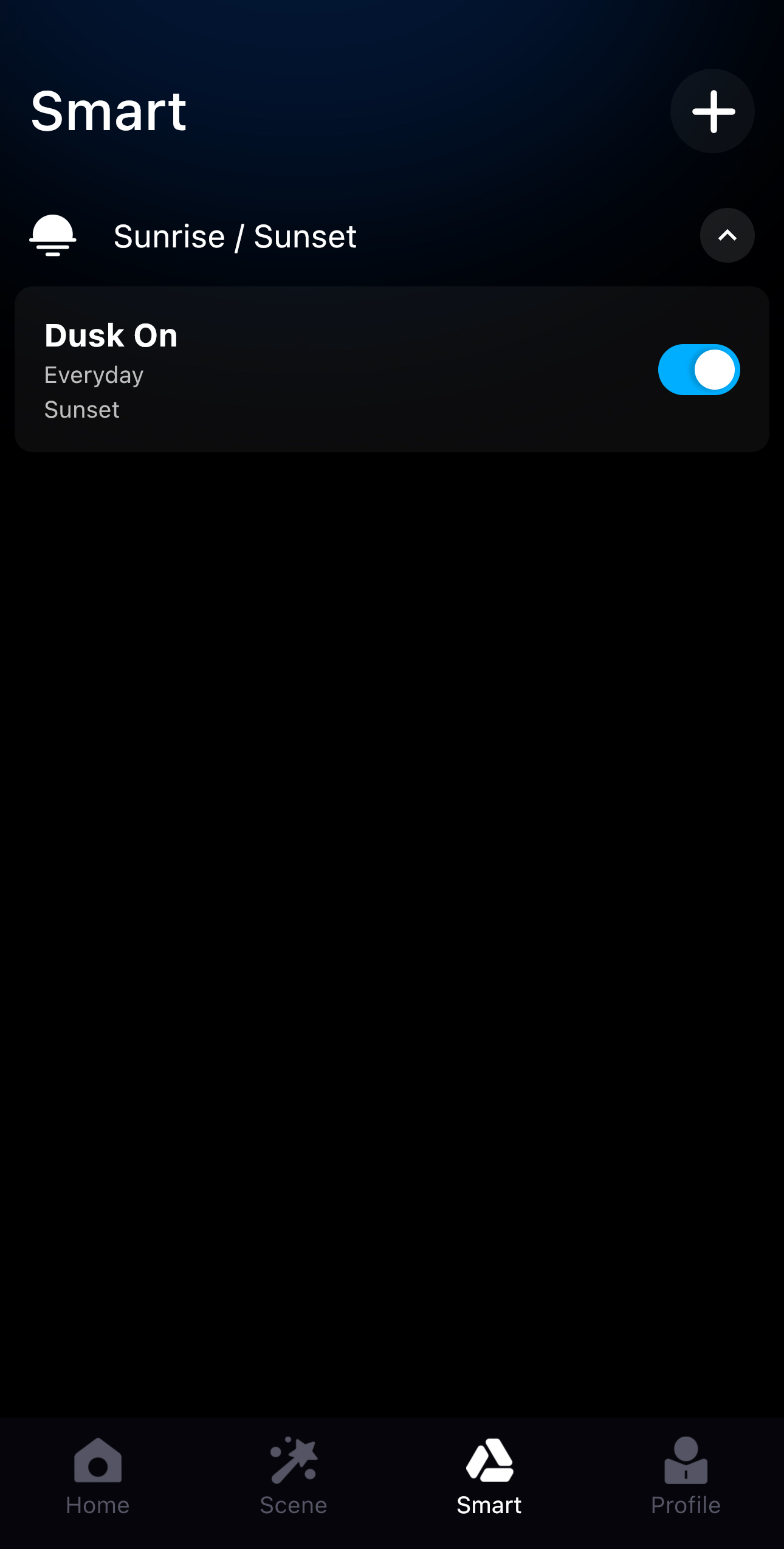 A screenshot of the smart app on a cell phone.