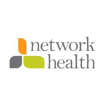 A logo for network health is shown on a white background.